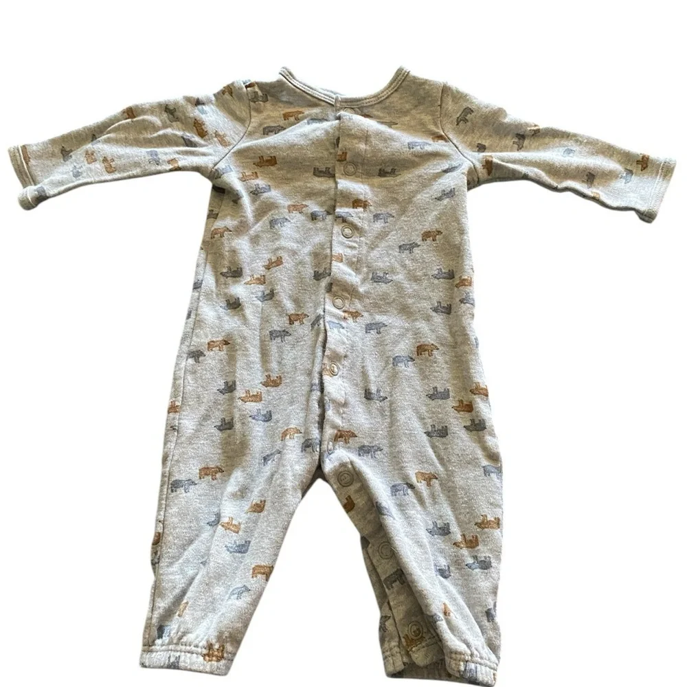 Carter's Gray One Piece Footie with Full Coverage